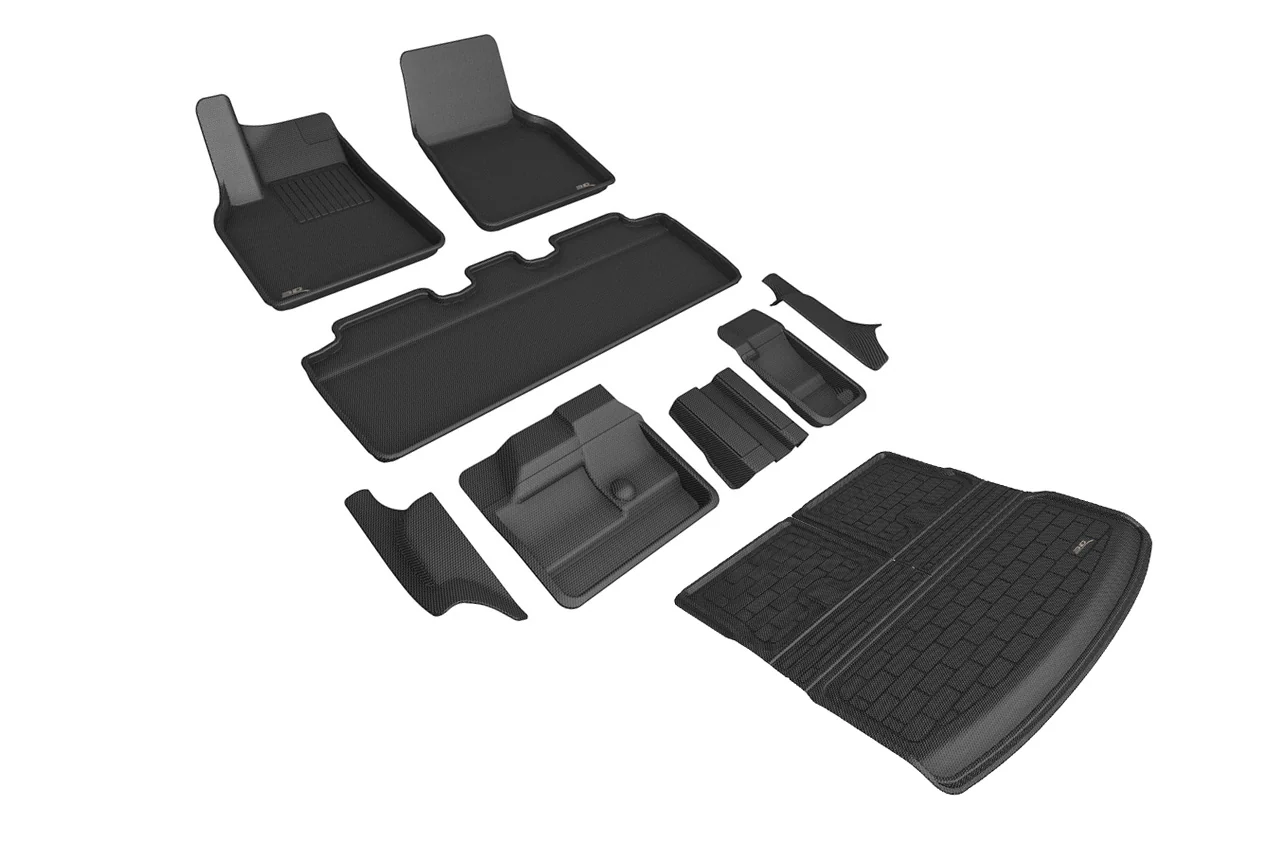 MAXpider 3D Kagu All-Weather Floor Liners for Tesla Model Y – 3-Piece Set
